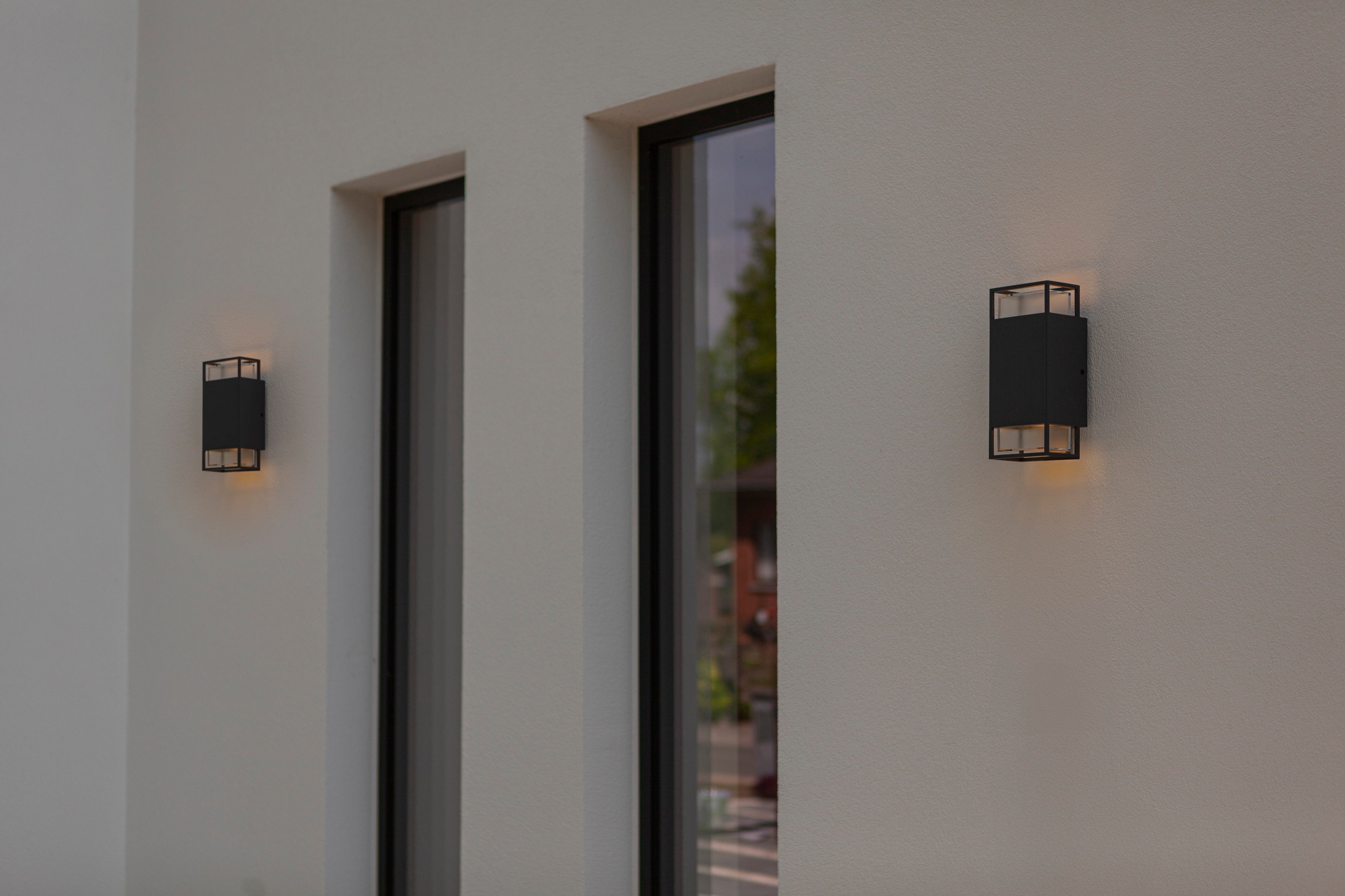 RIDGE OUTDOOR WALL 2 LIGHT GU10 DARK GREY