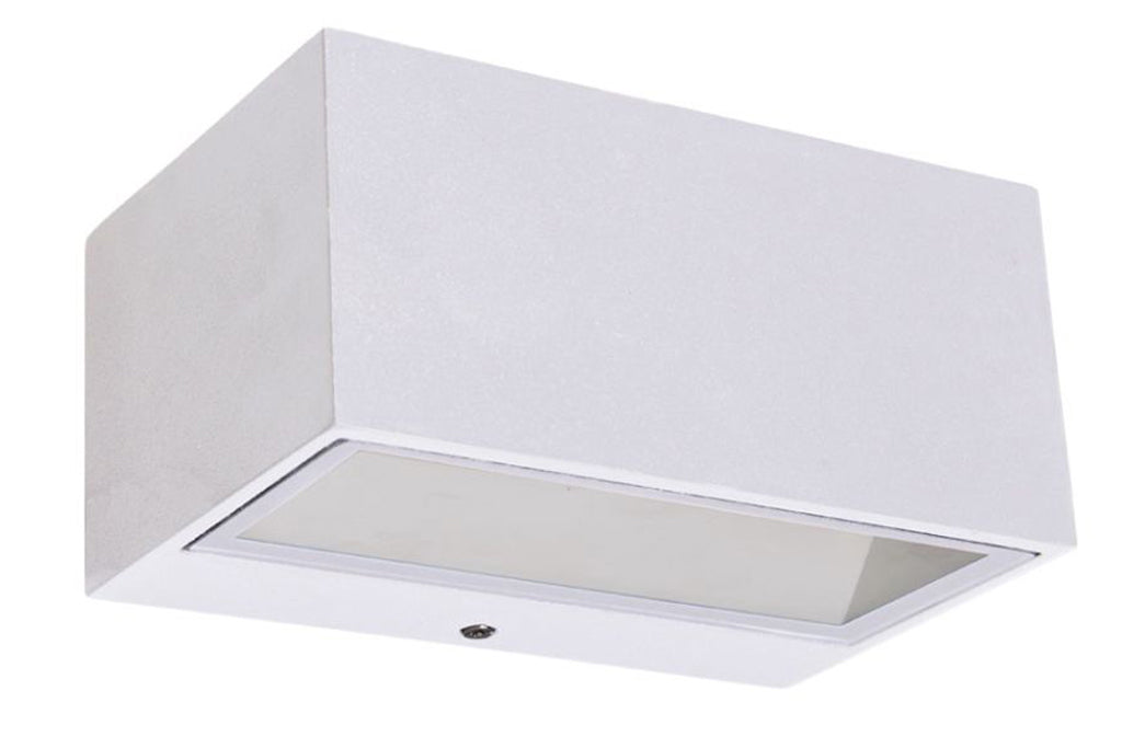 GEMINI SQUARE SMALL OUTDOOR LED WALL UP & DOWN 1 LIGHT WHITE