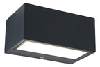 GEMINI SQUARE SMALL OUTDOOR LED WALL UP & DOWN 1 LIGHT DARK GREY