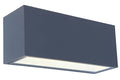 GEMINI SQUARE LARGE OUTDOOR LED WALL UP & DOWN 1 LIGHT DARK GREY