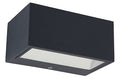 GEMINI SQUARE SMALL OUTDOOR LED WALL UP & DOWN 1 LIGHT DARK GREY