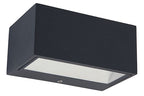 GEMINI SQUARE SMALL OUTDOOR LED WALL UP & DOWN 1 LIGHT DARK GREY