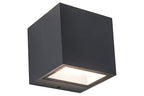 GEMINI SQUARE OUTDOOR WALL 2 LIGHT DARK GREY