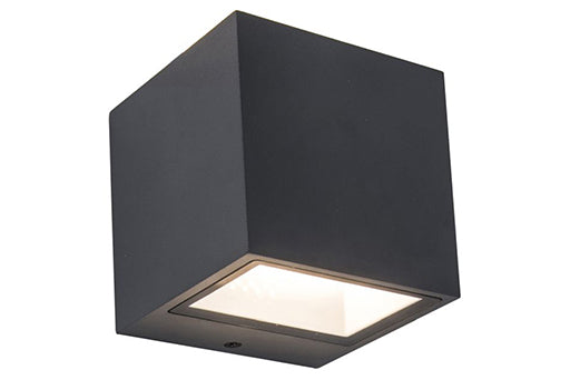 GEMINI SQUARE OUTDOOR WALL 2 LIGHT DARK GREY