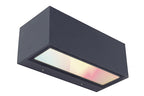 GEMINI OUTDOOR LED WALL 2 LIGHT LUTEC CONNECT DARK GREY