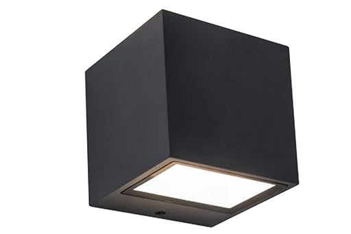 GEMINI SQUARE OUTDOOR WALL 1 LIGHT DARK GREY