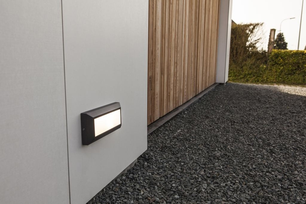 HELENA FRAME OUTDOOR LED WALL 1 LIGHT DARK GREY