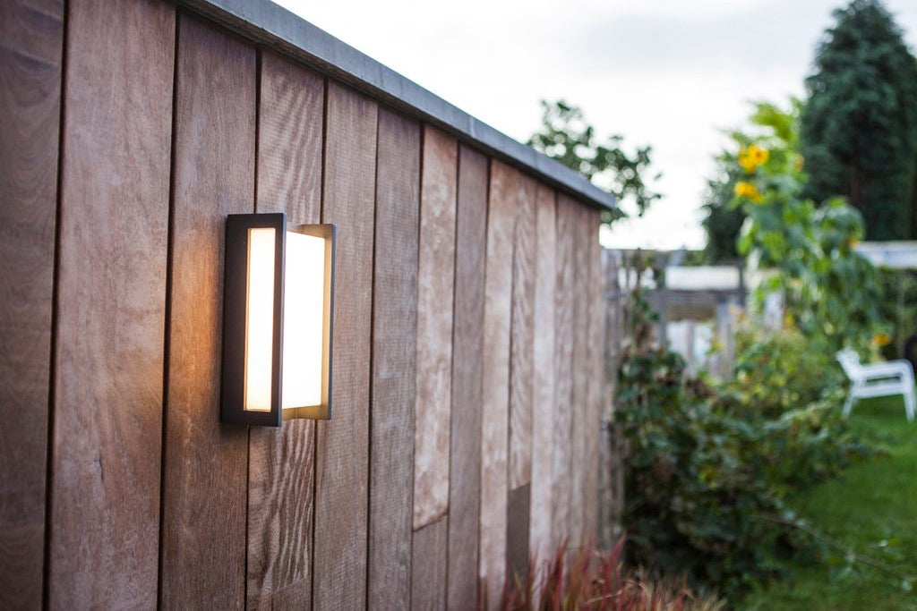 QUBO OUTDOOR LED WALL 1 LIGHT LUTEC CONNECTED DARK GREY