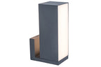 CUBA OUTDOOR LED WALL 1 LIGHT LUTEC CONNECTED DARK GREY
