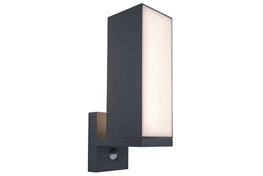 CUBA OUTDOOR LED WALL 1 LIGHT PIR DARK GREY