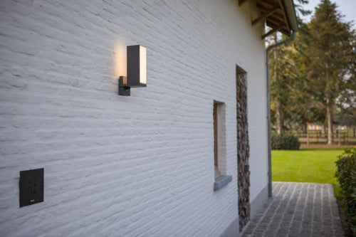 CUBA OUTDOOR LED WALL 1 LIGHT PIR DARK GREY