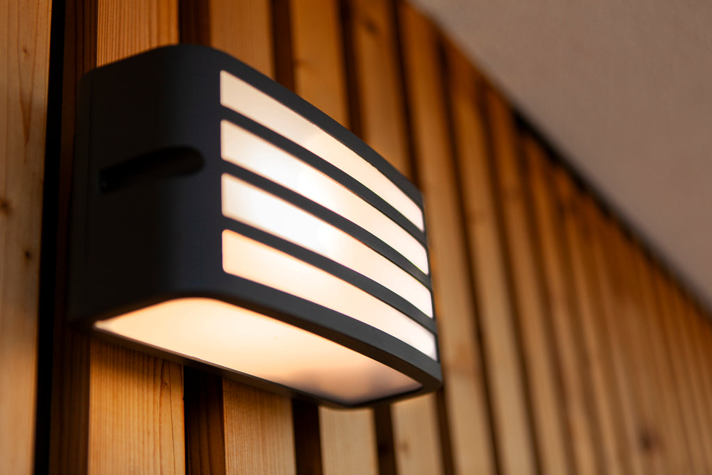ZEBRA OUTDOOR LED WALL 1 LIGHT E27 DARK GREY