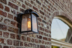 KELSEY OUTDOOR WALL MEDIUM 1 LIGHT E27 BLACK
