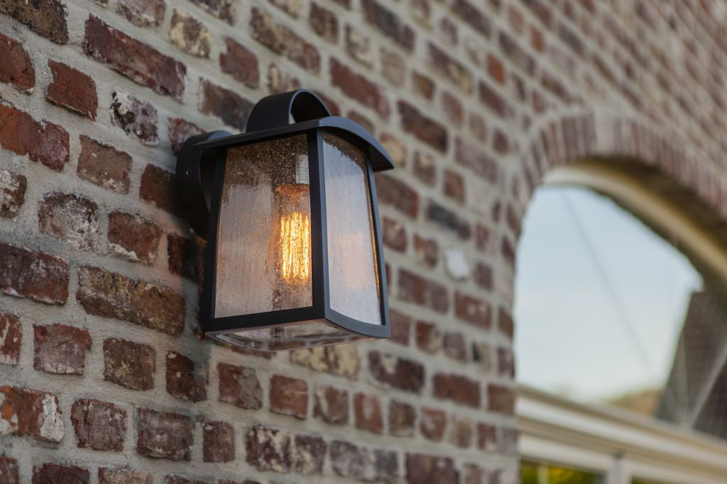KELSEY OUTDOOR WALL MEDIUM 1 LIGHT E27 BLACK