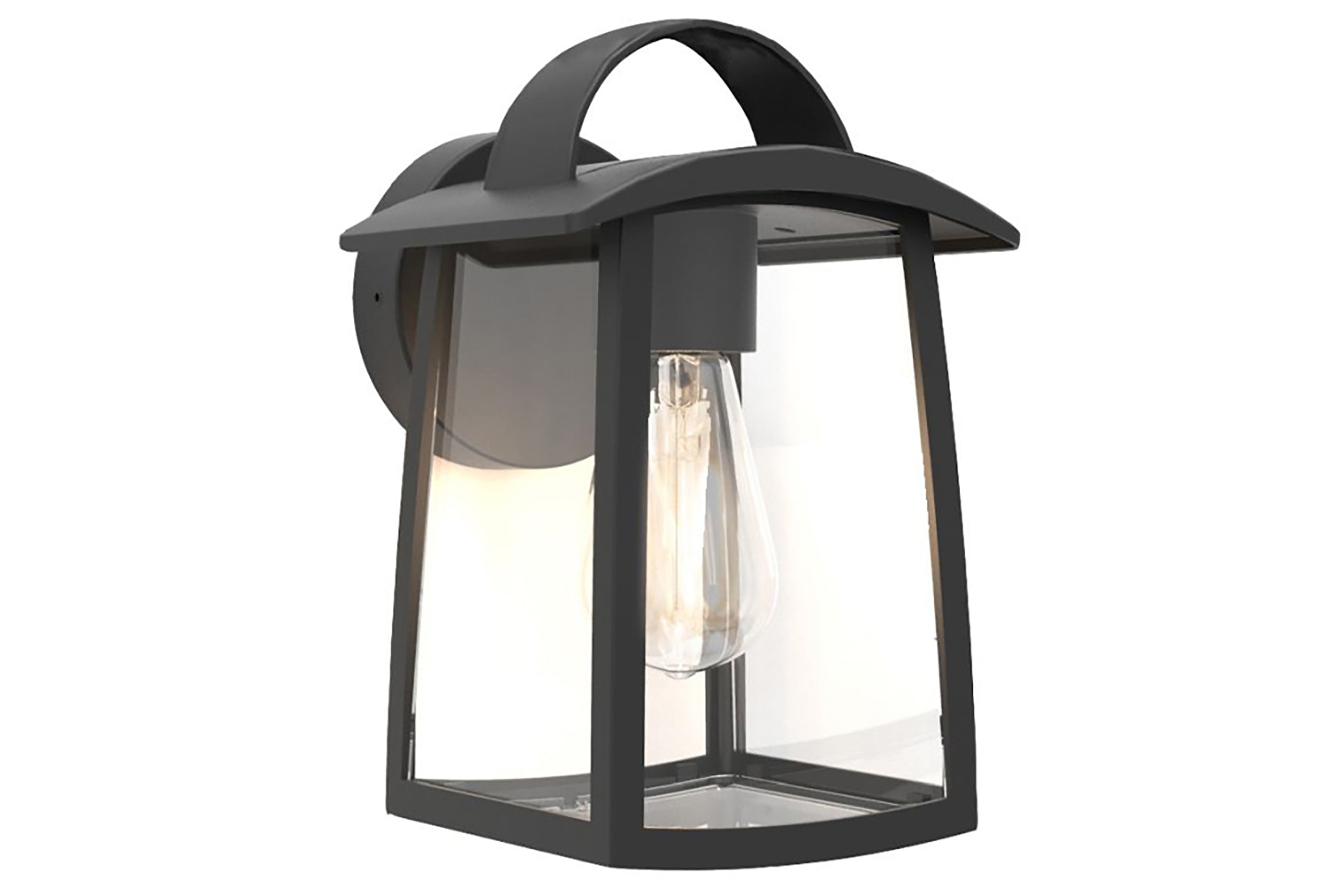 KELSEY OUTDOOR WALL MEDIUM 1 LIGHT E27 BLACK