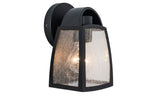KELSEY OUTDOOR WALL SMALL 1 LIGHT E27 BLACK