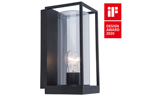 FLAIR OUTDOOR E27 HALF WALL 1 LIGHT BLACK
