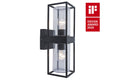 FLAIR OUTDOOR E27 DOUBLE WALL 2 LIGHT BLACK