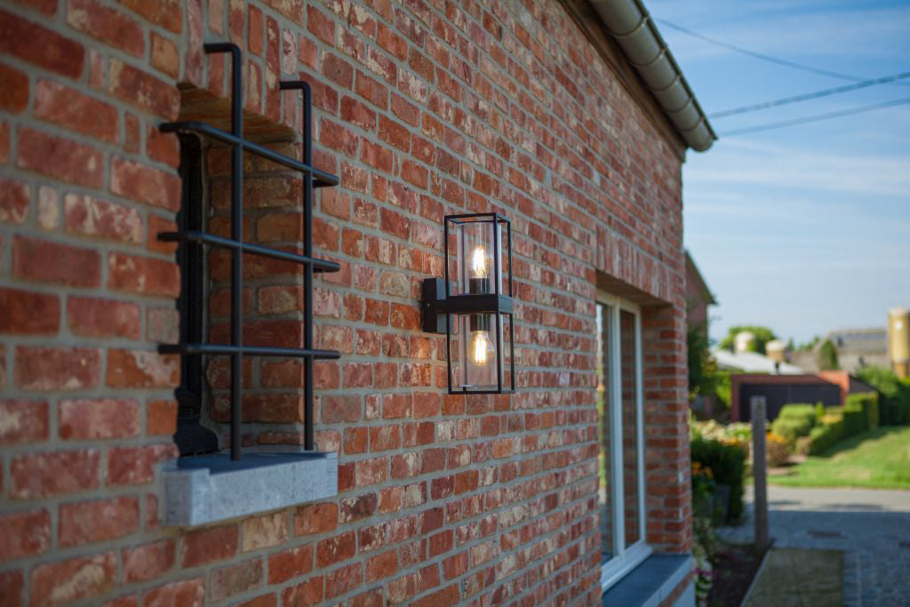 FLAIR OUTDOOR E27 DOUBLE WALL 2 LIGHT BLACK