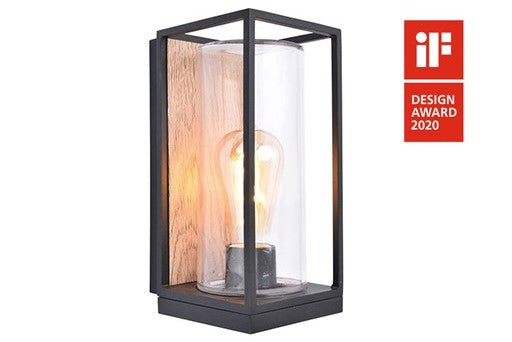 FLAIR OUTDOOR E27 HALF WALL 1 LIGHT BLACK
