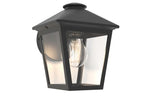 ZAGO OUTDOOR WALL 1 LIGHT E27 CLEAR GLASS BLACK