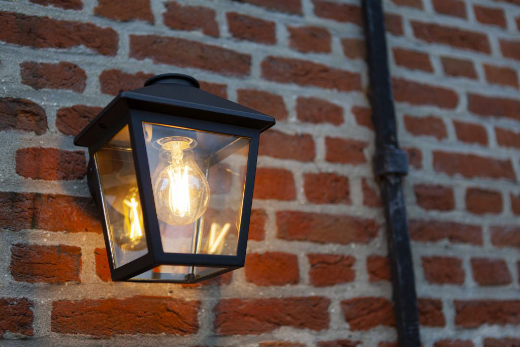 ZAGO OUTDOOR WALL 1 LIGHT E27 CLEAR GLASS BLACK