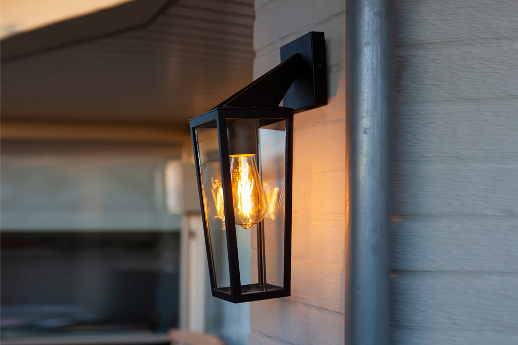 PINE OUTDOOR WALL DOWN 1 LIGHT E27 BLACK