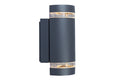 FOCUS ROUND OUTDOOR WALL UP & DOWN 1 LIGHT GU10 DARK GREY