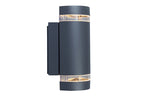 FOCUS ROUND OUTDOOR WALL UP & DOWN 1 LIGHT GU10 DARK GREY