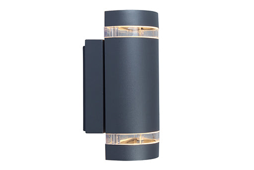 FOCUS ROUND OUTDOOR WALL UP & DOWN 1 LIGHT GU10 DARK GREY