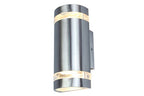 FOCUS ROUND OUTDOOR WALL UP & DOWN 1 LIGHT GU10 STAINLESS STEEL