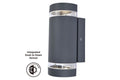 FOCUS OUTDOOR LED WALL 2 LIGHT GU10 DARK GREY