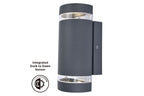 FOCUS OUTDOOR LED WALL 2 LIGHT GU10 DARK GREY