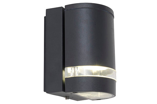 FOCUS ROUND OUTDOOR WALL 1 LIGHT GU10 DARK GREY
