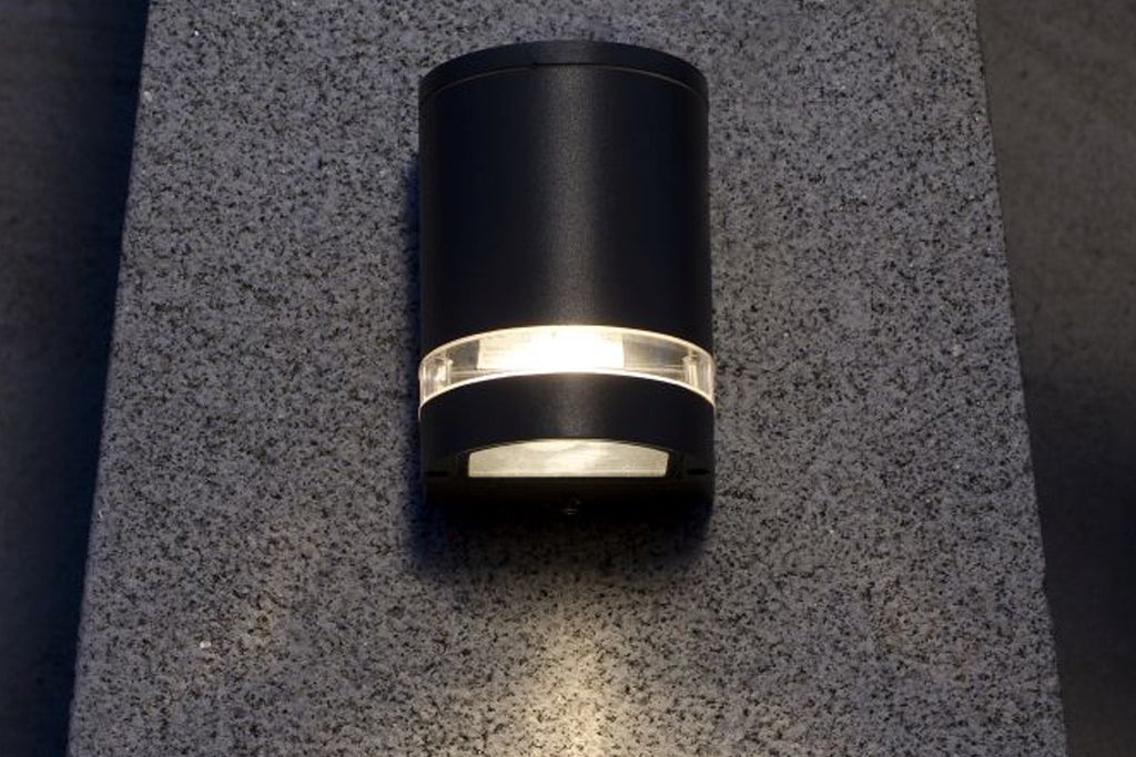 FOCUS ROUND OUTDOOR WALL 1 LIGHT GU10 DARK GREY