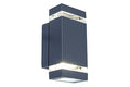 FOCUS SQUARE OUTDOOR LED WALL UP & DOWN 1 LIGHT DARK GREY