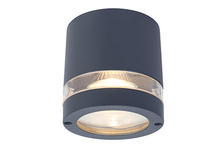 FOCUS ROUND OUTDOOR WALL 1 LIGHT GU10 DARK GREY
