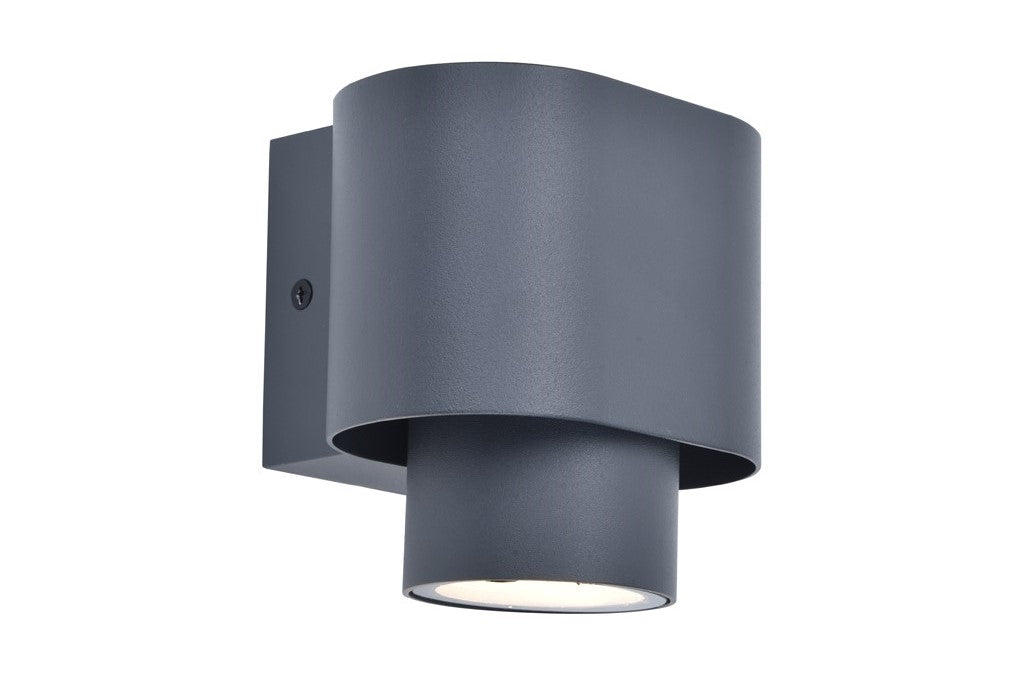 CYPRES OUTDOOR LED WALL DOWN 1 LIGHT GU10 DARK GREY
