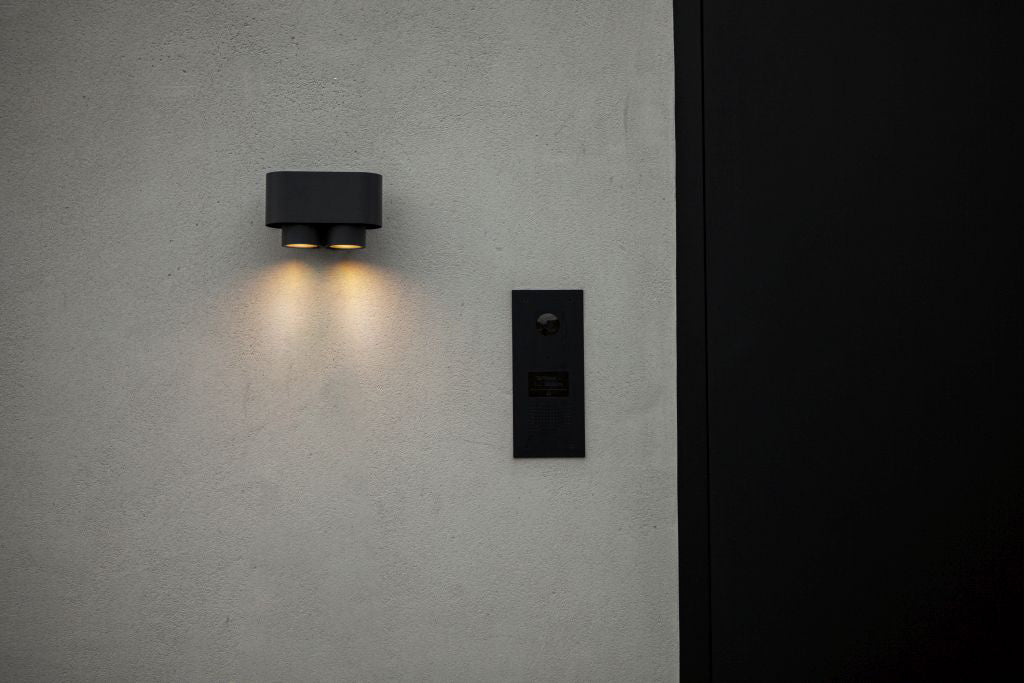 CYPRES OUTDOOR LED WALL DOWN 2 LIGHT GU10 DARK GREY