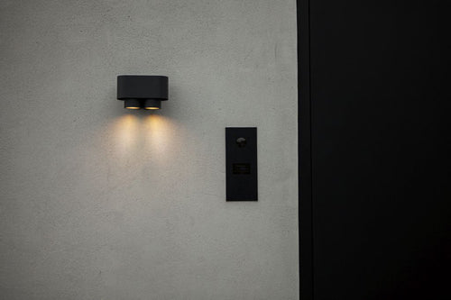CYPRES OUTDOOR LED WALL DOWN 2 LIGHT GU10 DARK GREY