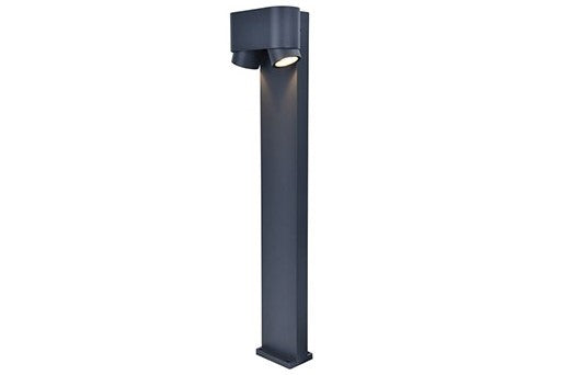 CYPRES OUTDOOR LED BOLLARD 2 LIGHT GU10 DARK GREY