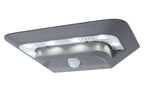 GHOST SOLAR LED WALL 1 LIGHT PIR SILVER GREY