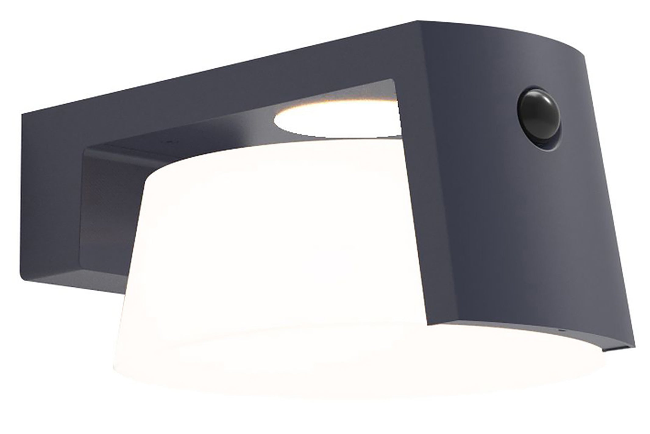 MOON SOLAR LED WALL 1 LIGHT PIR DARK GREY