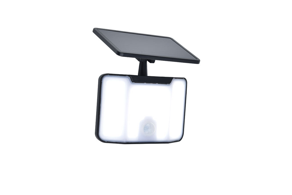KOMBO SOLAR LED WALL 1 LIGHT PIR BLACK