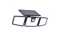 BRITI SOLAR LED WALL 3 LIGHT PIR BLACK