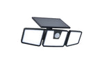BRITI SOLAR LED WALL 3 LIGHT PIR BLACK