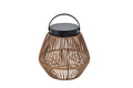 COPPA SOLAR LED PORTABLE 1 LIGHT BLACK WOVEN RATTAN