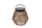 COPPA SOLAR LED PORTABLE 1 LIGHT BLACK WOVEN RATTAN