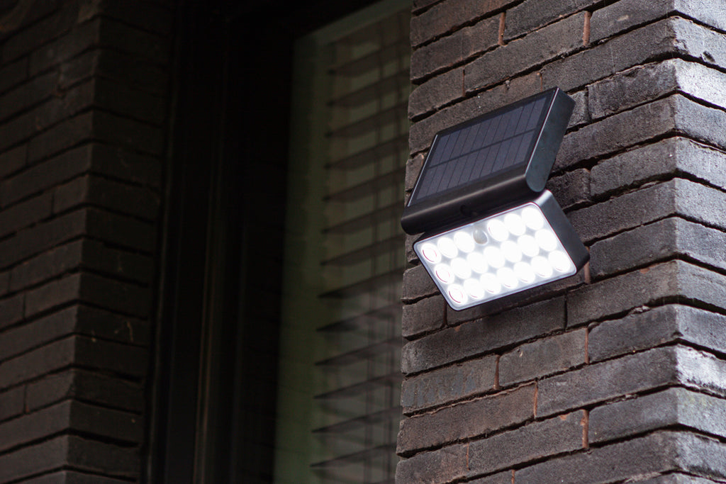 TUDA SOLAR LED WALL PIR 1 LIGHT BLACK LUTEC CONNECT