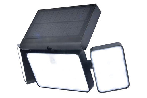 TUDA SOLAR LED WALL 3 LIGHT PIR BLACK LUTEC CONNECT